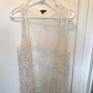 M - Chloah - Cream Lace and Fridge Vest